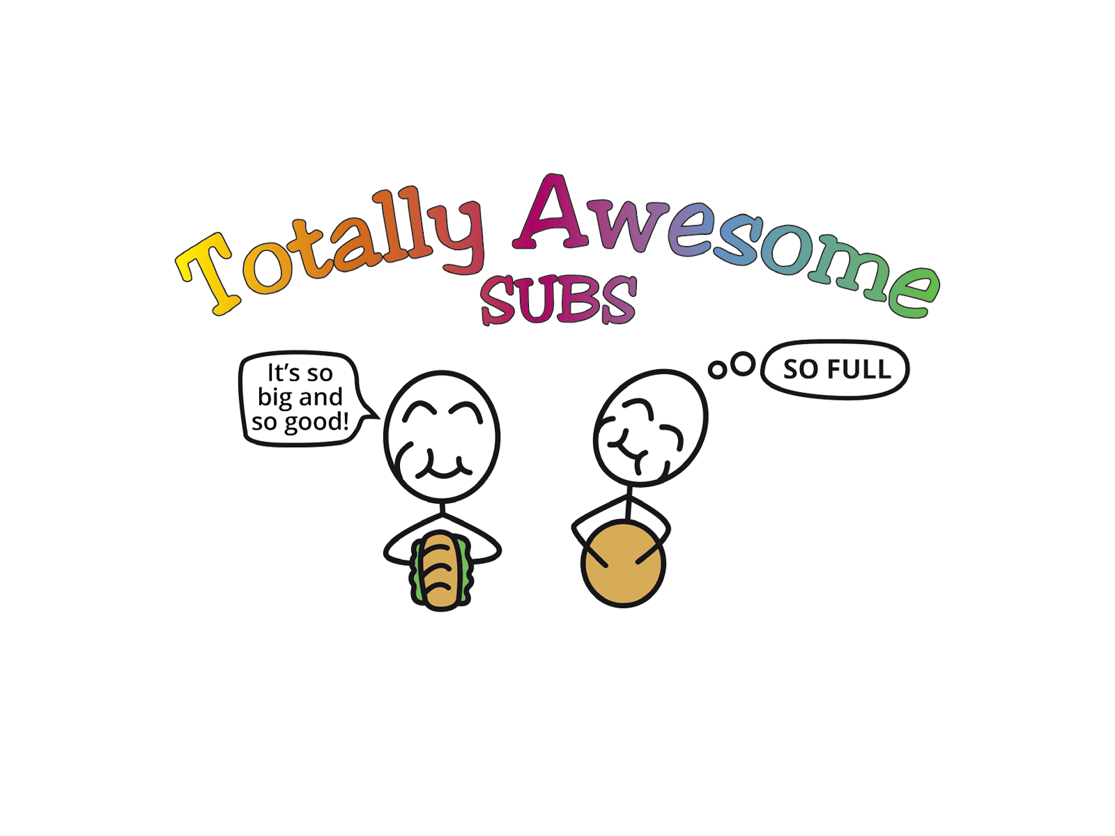 Totally Awesome Subs new logo for a Lake Worth sub shop supported by Clover Consulting & Development.