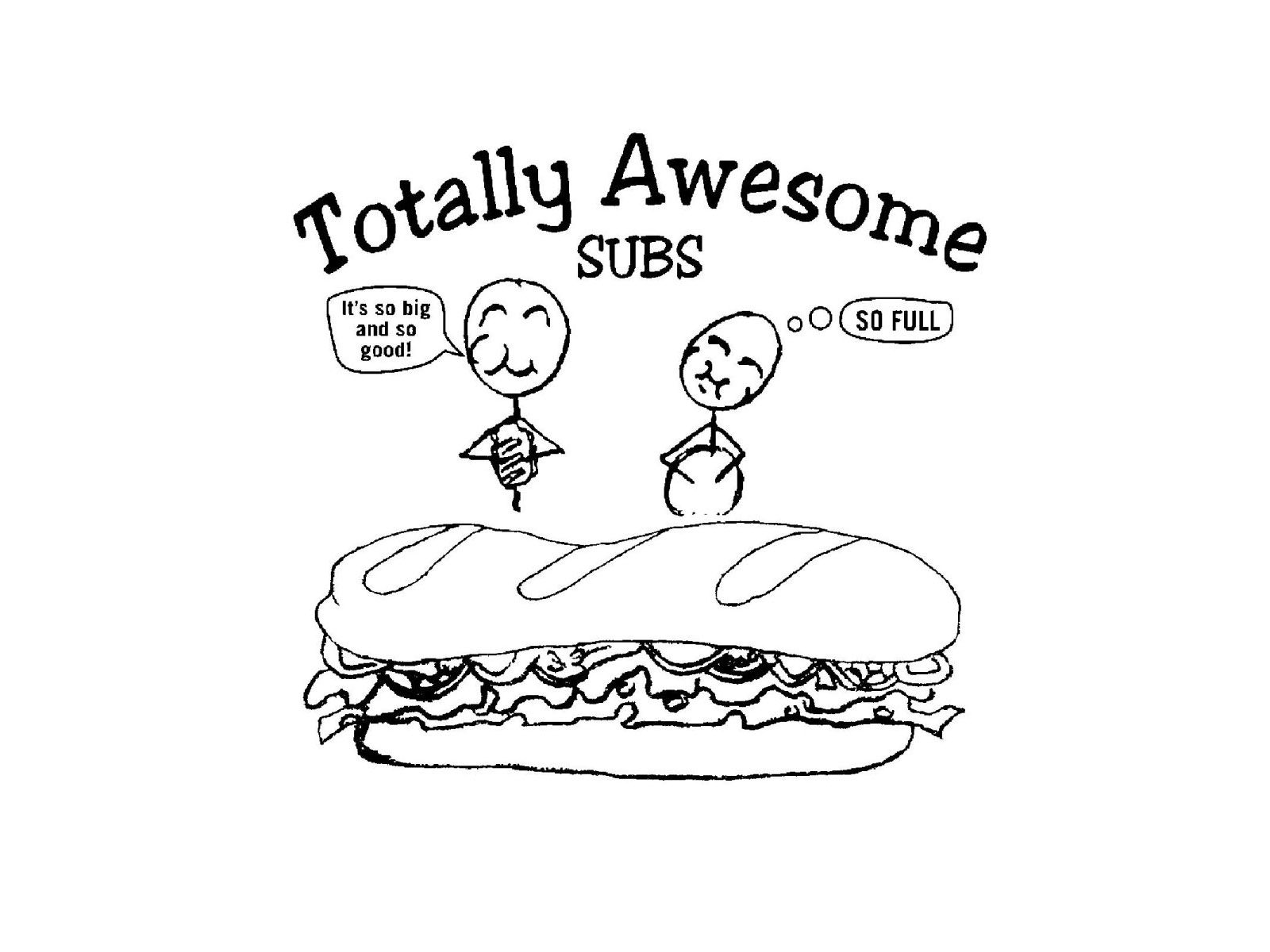 Totally Awesome Subs old logo for a Lake Worth sub shop before being supported by Clover Consulting & Development.